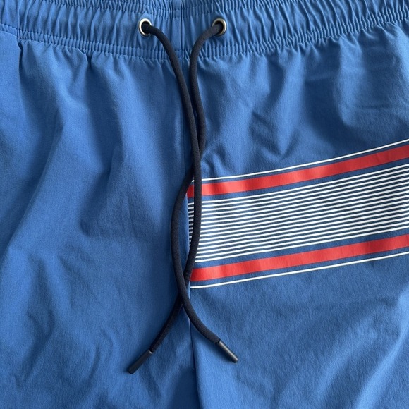 Rhône Shorts Mens Large 6 inch Blue Fletch Swim Lined Zip Pocket Vacation Beach - Picture 5 of 8
